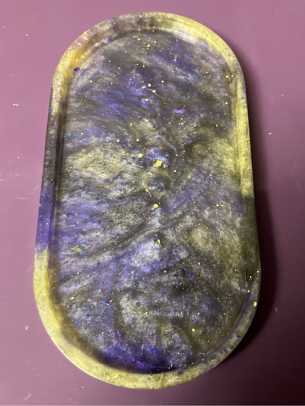 Storm clouds trinket tray handmade